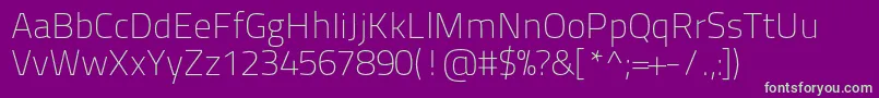 Titilliumtext22l1wt-fontti – vihreät fontit violetilla taustalla