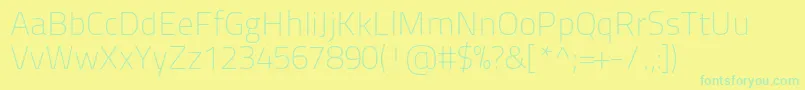 フォントTitilliumtext22l1wt – 黄色い背景に緑の文字