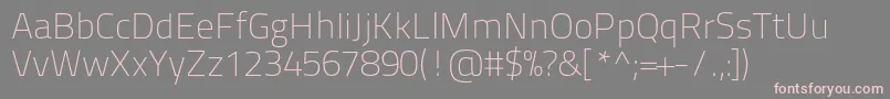 フォントTitilliumtext22l1wt – 灰色の背景にピンクのフォント