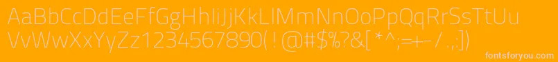 Titilliumtext22l1wt-Schriftart – Rosa Schriften auf orangefarbenem Hintergrund