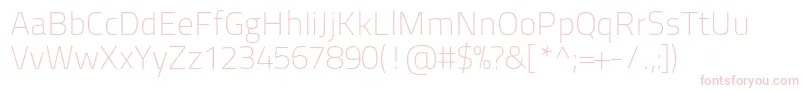 Fonte Titilliumtext22l1wt – fontes rosa em um fundo branco