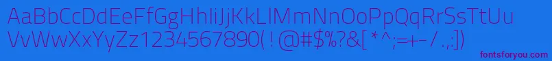 Titilliumtext22l1wt-Schriftart – Violette Schriften auf blauem Hintergrund