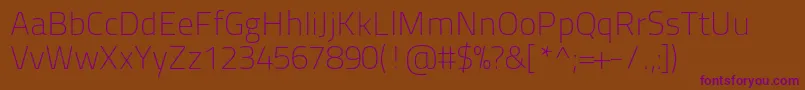 Titilliumtext22l1wtフォントについての詳細 フォントTitilliumtext22l1wt – 紫色のフォント、茶色の背景