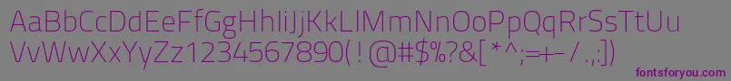 フォントTitilliumtext22l1wt – 紫色のフォント、灰色の背景