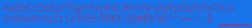 フォントTitilliumtext22l1wt – 赤い文字の青い背景