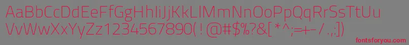 フォントTitilliumtext22l1wt – 赤い文字の灰色の背景