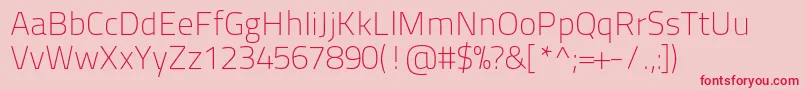 Titilliumtext22l1wt-Schriftart – Rote Schriften auf rosa Hintergrund