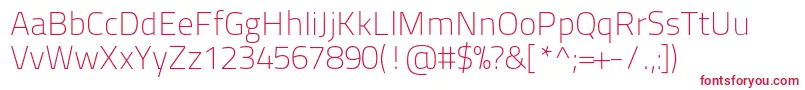 フォントTitilliumtext22l1wt – 白い背景に赤い文字