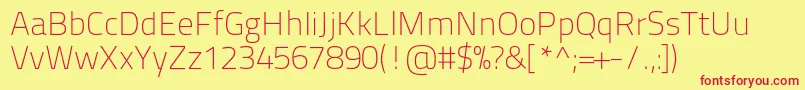 フォントTitilliumtext22l1wt – 赤い文字の黄色い背景