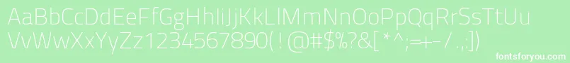 Titilliumtext22l1wt-fontti – valkoiset fontit vihreällä taustalla