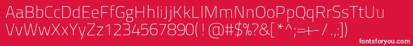 Шрифт Titilliumtext22l1wt – белые шрифты на красном фоне