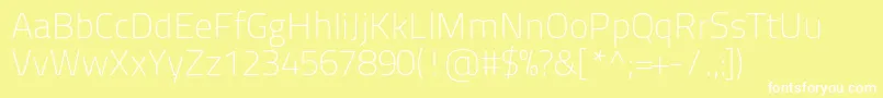 Шрифт Titilliumtext22l1wt – белые шрифты на жёлтом фоне
