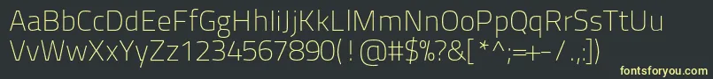 Titilliumtext22l1wt Font – Yellow Fonts on Black Background