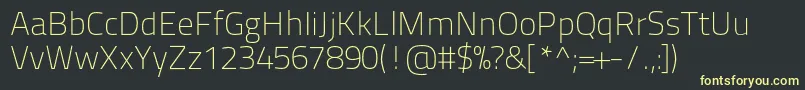フォントTitilliumtext22l1wt – 黒い背景に黄色の文字