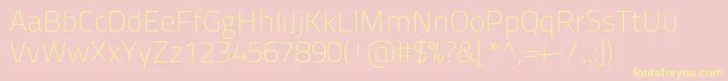 フォントTitilliumtext22l1wt – 黄色のフォント、ピンクの背景
