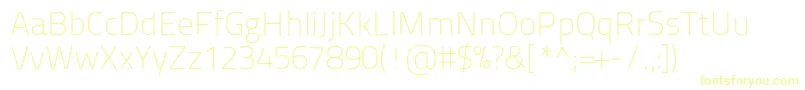 Titilliumtext22l1wt-fontti – keltaiset fontit valkoisella taustalla