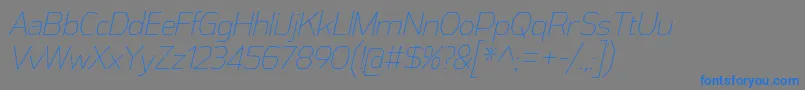 AthabascaCdElIt Font – Blue Fonts on Gray Background