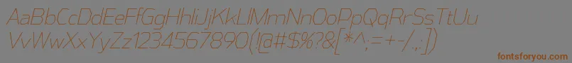 AthabascaCdElIt-Schriftart – Braune Schriften auf grauem Hintergrund