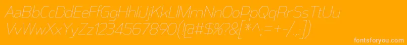 AthabascaCdElIt Font – Pink Fonts on Orange Background