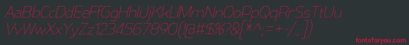 AthabascaCdElIt Font – Red Fonts on Black Background