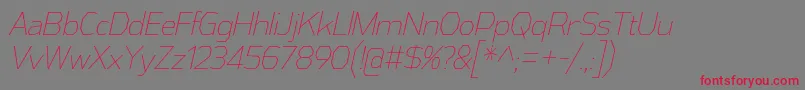 AthabascaCdElIt Font – Red Fonts on Gray Background