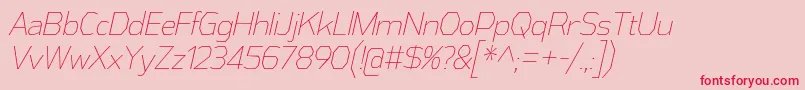 AthabascaCdElIt Font – Red Fonts on Pink Background
