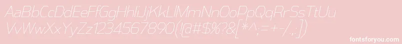 Шрифт AthabascaCdElIt – белые шрифты на розовом фоне