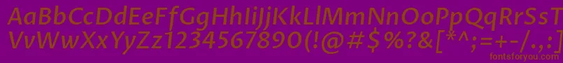 ProzalibreMediumitalic Font – Brown Fonts on Purple Background