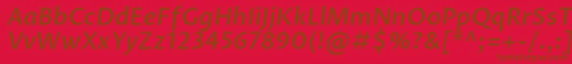 fuente ProzalibreMediumitalic – Fuentes Marrones Sobre Fondo Rojo
