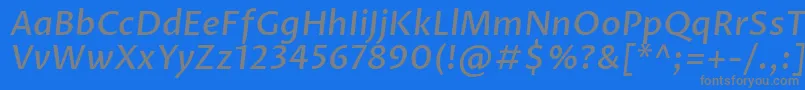 ProzalibreMediumitalic Font – Gray Fonts on Blue Background