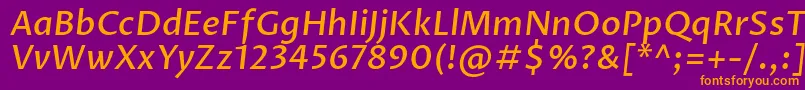 ProzalibreMediumitalic Font – Orange Fonts on Purple Background