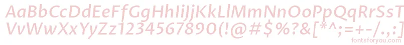 Czcionka ProzalibreMediumitalic – różowe czcionki