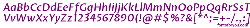 ProzalibreMediumitalic Font – Purple Fonts on White Background