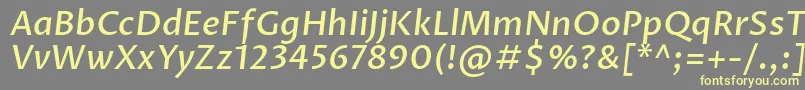 fuente ProzalibreMediumitalic – Fuentes Amarillas Sobre Fondo Gris