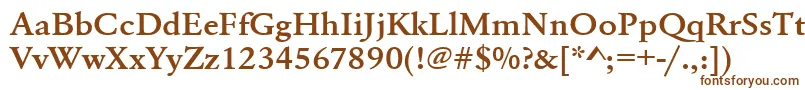 Шрифт Urwgaramondtdemextwid – коричневые шрифты на белом фоне