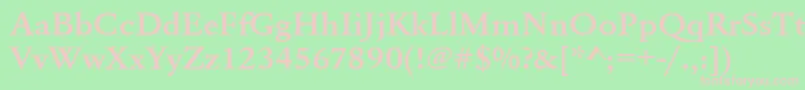 Urwgaramondtdemextwid Font – Pink Fonts on Green Background