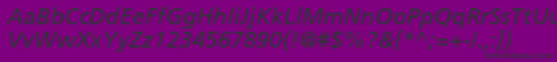 AgForeignerItalicMedium Font – Black Fonts on Purple Background