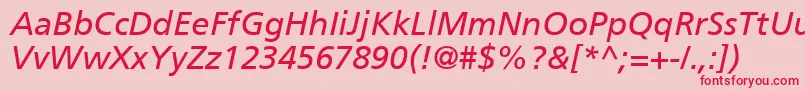 AgForeignerItalicMedium Font – Red Fonts on Pink Background