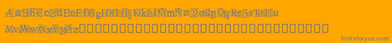 Timeno Font – Gray Fonts on Orange Background