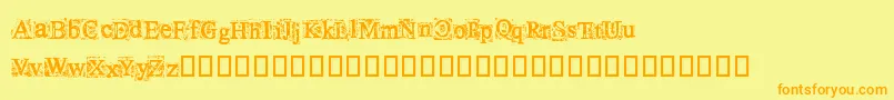 Шрифт Timeno – оранжевые шрифты на жёлтом фоне