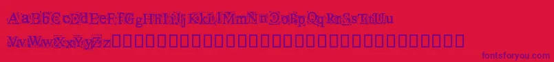 Timeno Font – Purple Fonts on Red Background