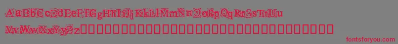 Timeno Font – Red Fonts on Gray Background