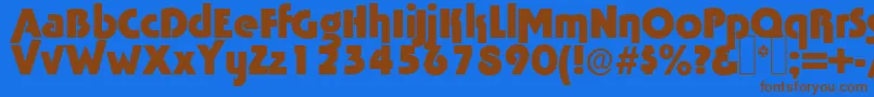 Tabasco ffy Font – Brown Fonts on Blue Background