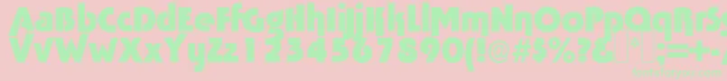 fuente Tabasco ffy – Fuentes Verdes Sobre Fondo Rosa