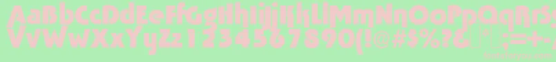 Tabasco ffy Font – Pink Fonts on Green Background