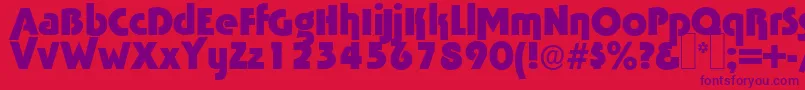 Tabasco ffy Font – Purple Fonts on Red Background