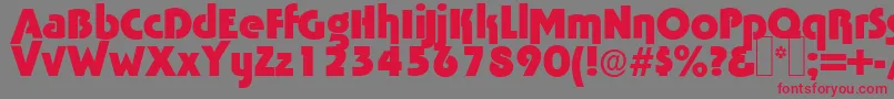 Tabasco ffy Font – Red Fonts on Gray Background
