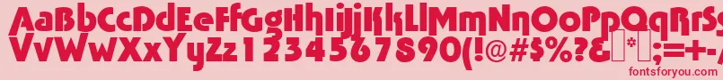 Tabasco ffy Font – Red Fonts on Pink Background