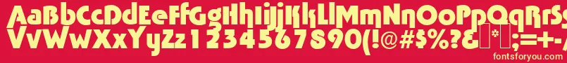 Tabasco ffy Font – Yellow Fonts on Red Background