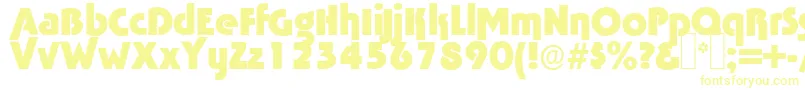 Шрифт Tabasco ffy – жёлтые шрифты на белом фоне